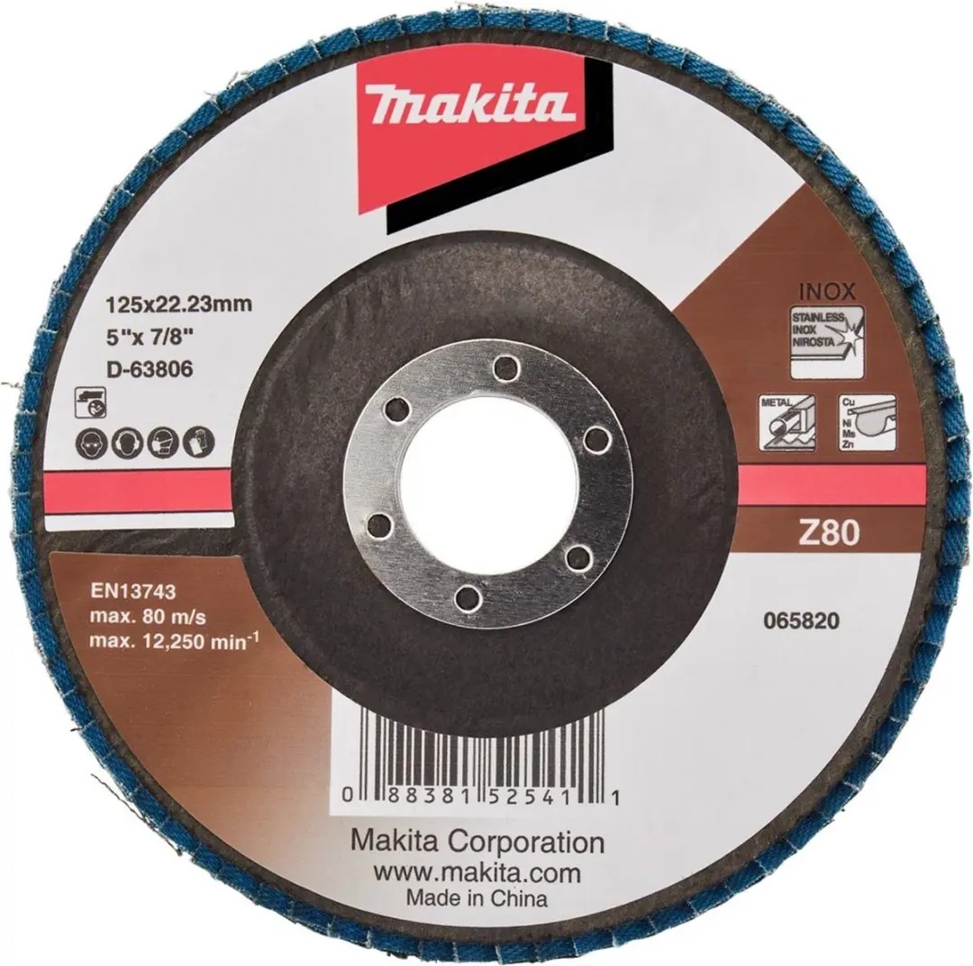 Makita D-63806-10 Lamellenschuurschijf 125mm Z80