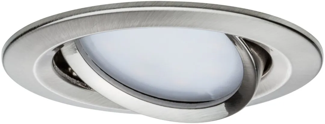 Paulmann Nova Coin LED-inbouwlamp 6W 470lm 2700K - 84mm Staal geborsteld