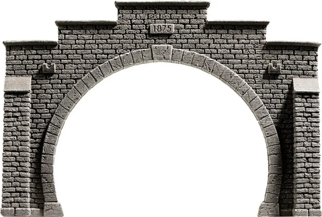 Noch Tunnelportaal Dubbelspoor Schaal 0 - Grijs