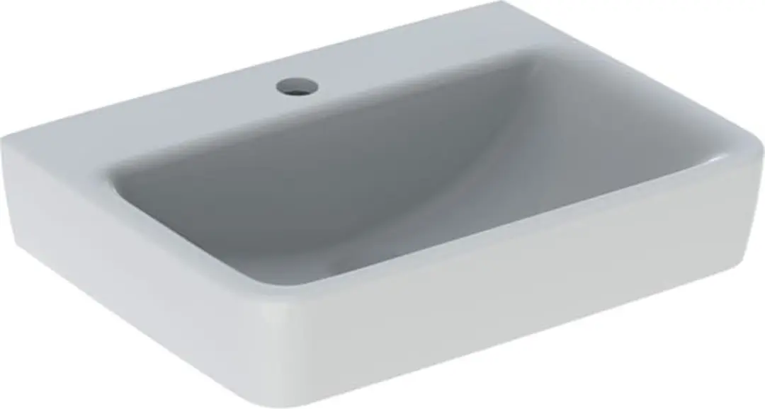 Geberit Renova Plan Fontein 50x38x16,5 cm 1 Kraangat Zonder Overloop Wit