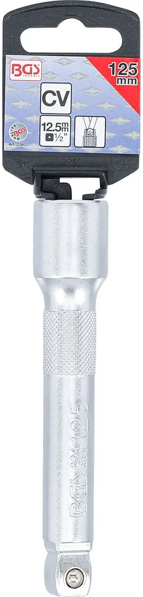 BGS technic Kantelverlenging 1/2 inch 125mm - Chroom - afbeelding 3 van 4