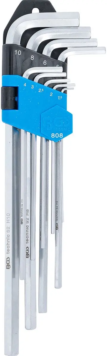 BGS technic Inbussleutelset extra lang 1,5-10mm - 9 delig - afbeelding 3 van 6