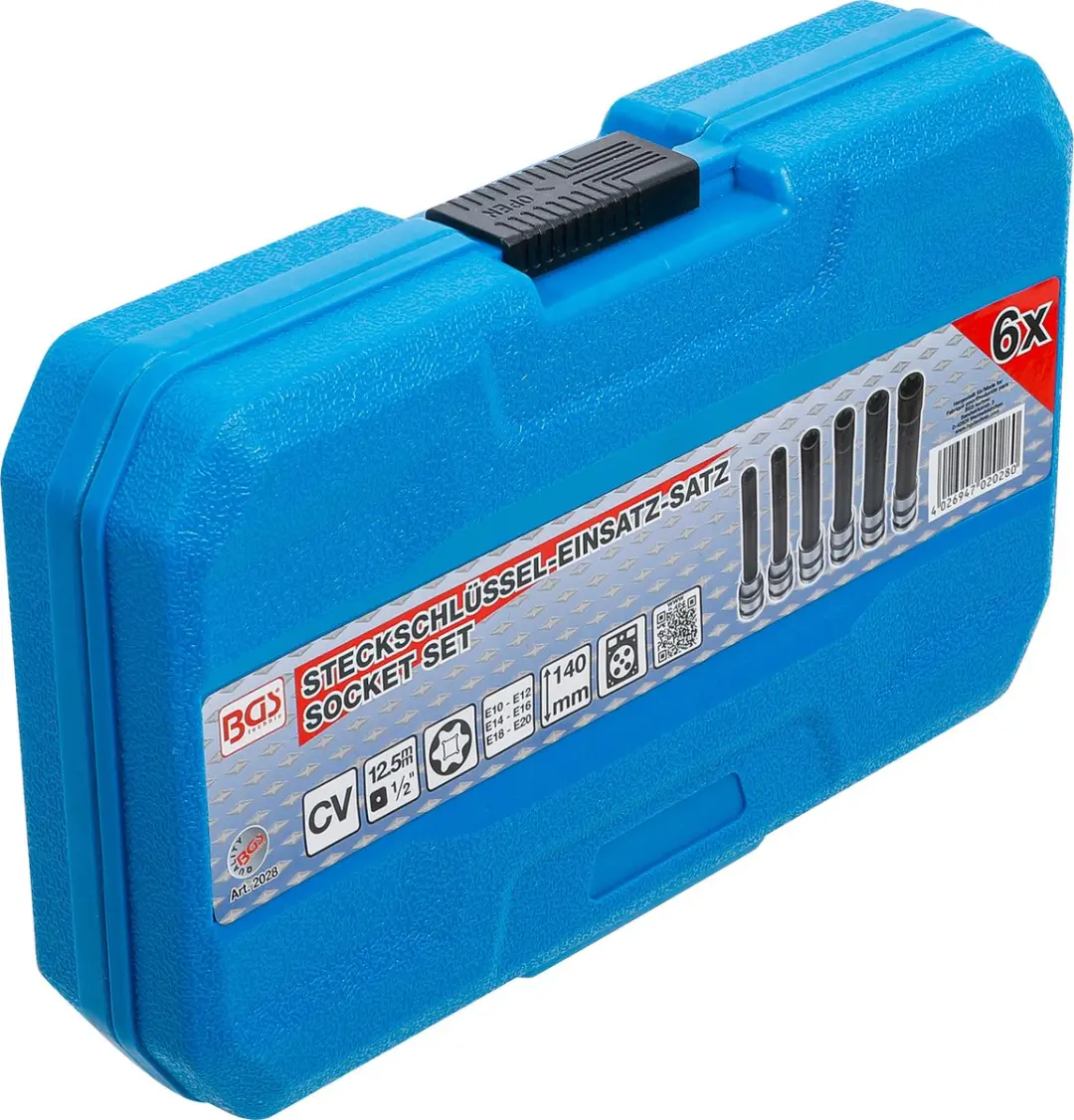 BGS technic Doppenset E-profiel E10-E20 - 1/2 inch - 6 delig - afbeelding 6 van 6