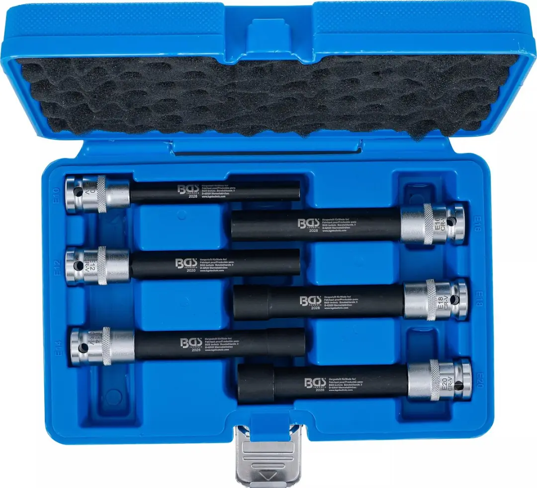 BGS technic Doppenset E-profiel E10-E20 - 1/2 inch - 6 delig - afbeelding 4 van 6