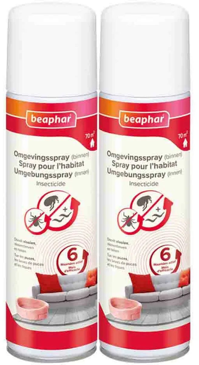 Beaphar Vlooienmiddel Hond Omgevingsspray 2x250ml