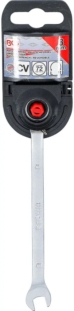 BGS Ratelring steeksleutel omkeerbaar 8 mm - afbeelding 6 van 6