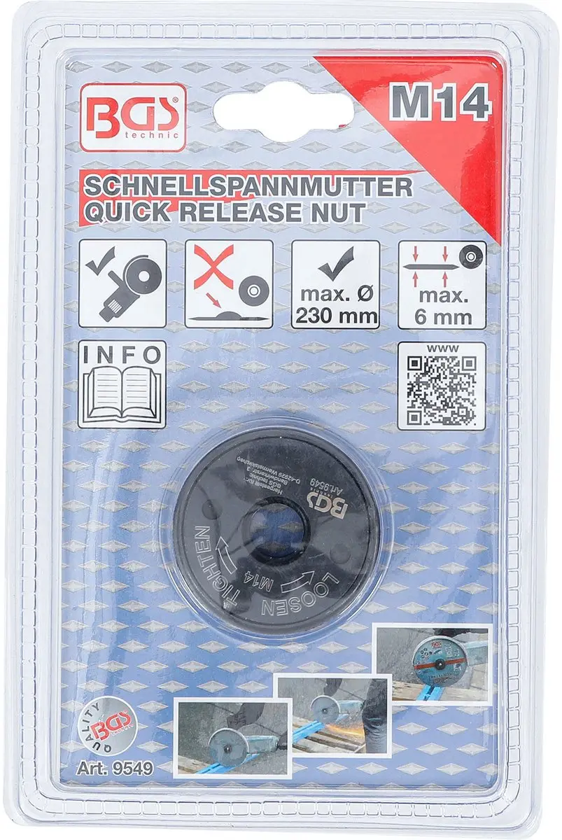BGS technic 9549 Snelspanmoer M14 - afbeelding 4 van 6