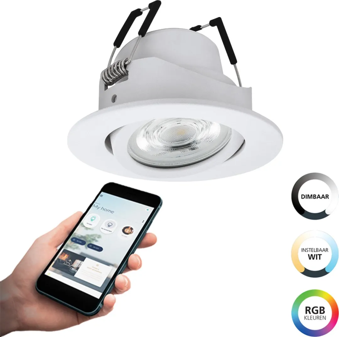 EGLO connect.z Saliceto-Z Smart Inbouwspot Ø8,8cm