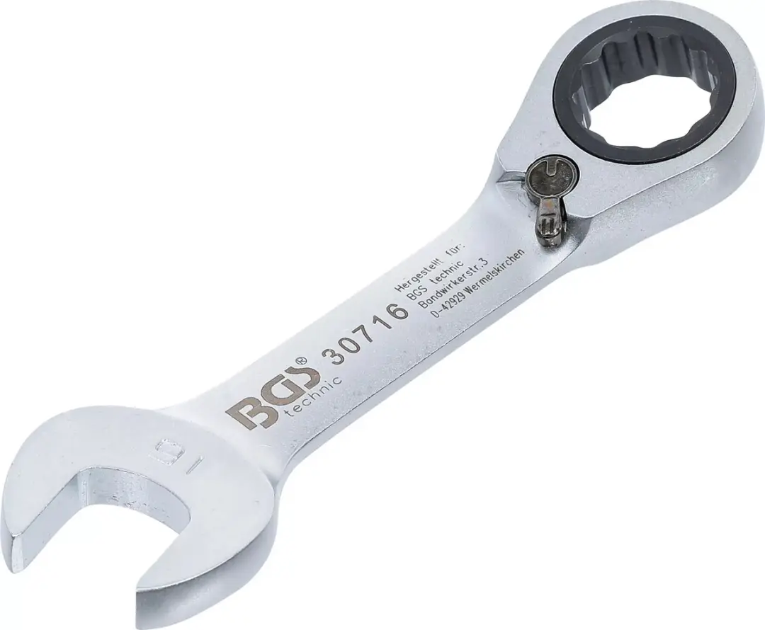 BGS Ratelringsleutel kort omkeerbaar 16 mm - afbeelding 3 van 3
