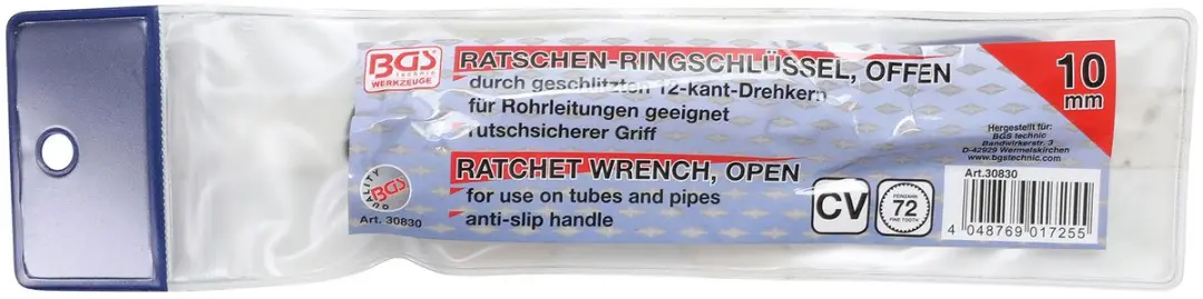 BGS 30830 Ratelringsleutel Open - 10mm - afbeelding 2 van 4