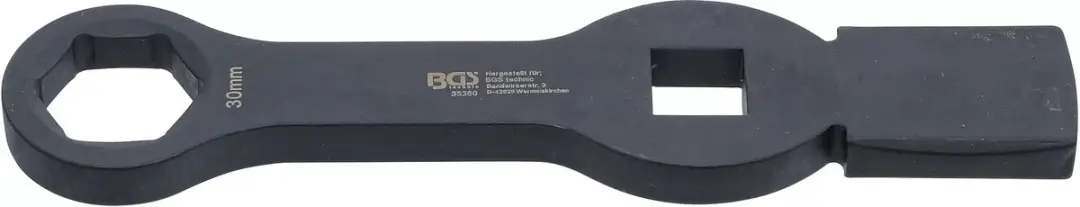 BGS technic Slagringsleutel Zeskant 30mm - 2 Slagvlakken - afbeelding 3 van 3