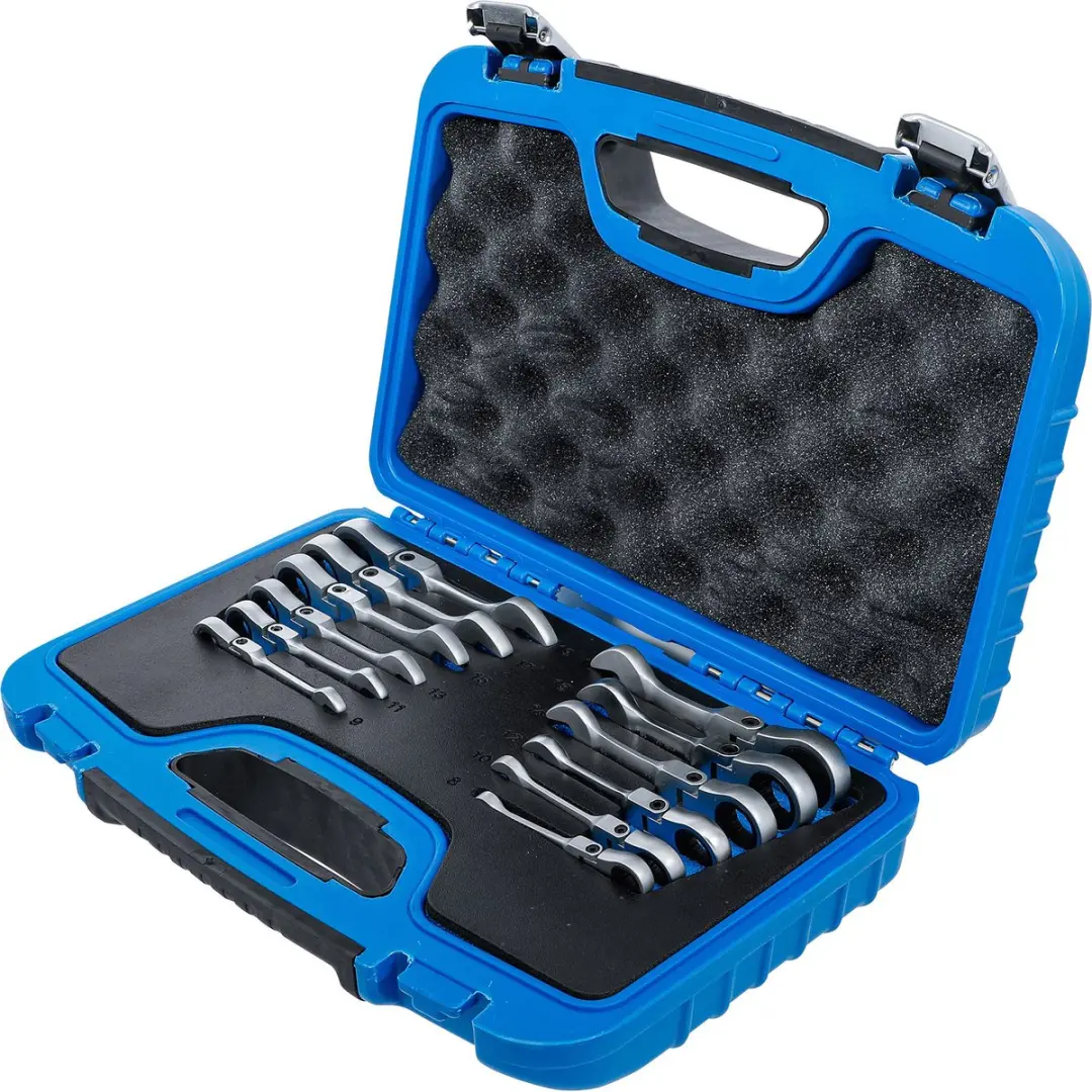 BGS technic Ratelringsleutelset kort buigbaar 8-19 mm - 12-delig - afbeelding 3 van 6