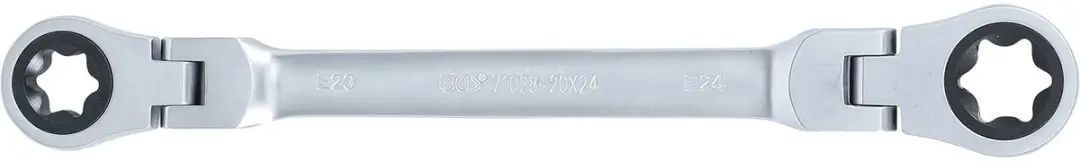 BGS Dubbele Ratelringsleutel E20 x E24 - 71028-20X24 - afbeelding 2 van 4
