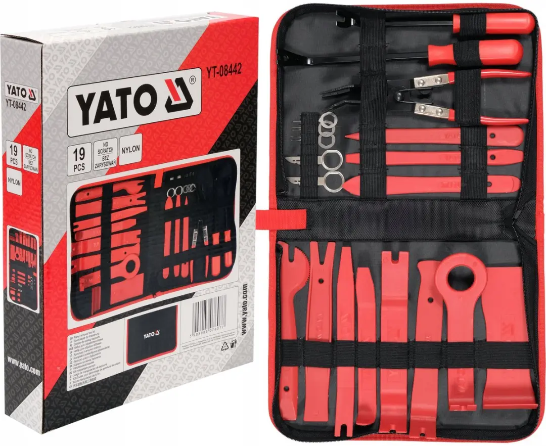 Yato 19-delige set voor auto-interieur en radio verwijderen