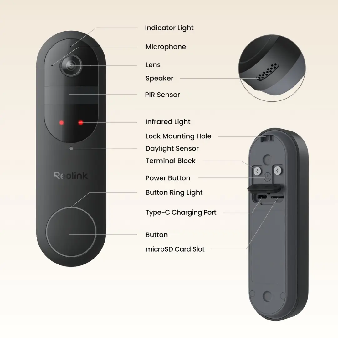 Reolink D340B 2e Generatie Batterij-deurbel + Chime - afbeelding 2 van 6