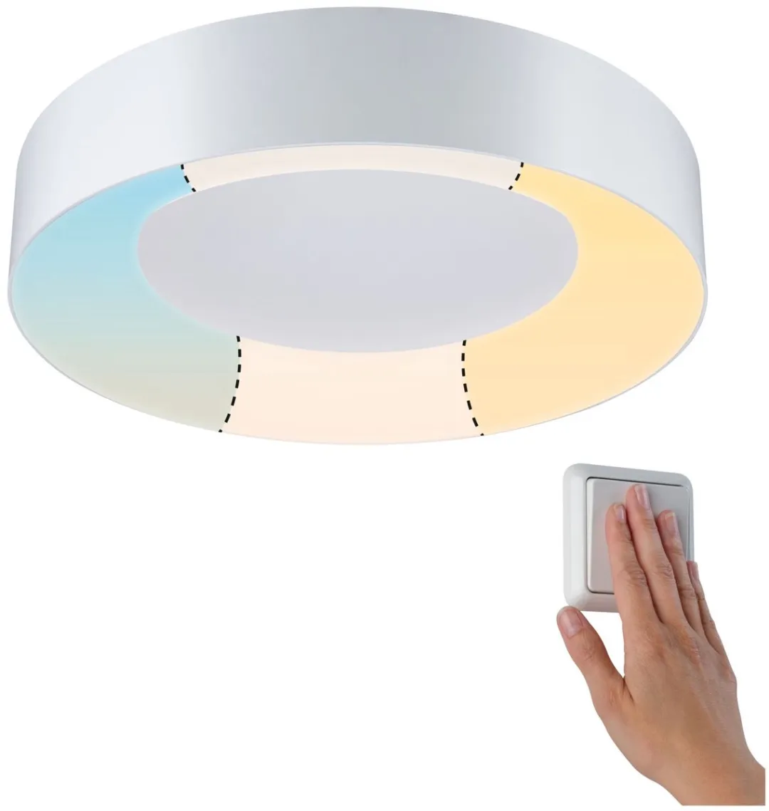 Paulmann Casca LED Plafondlamp IP44 - 2100lm Warm Wit