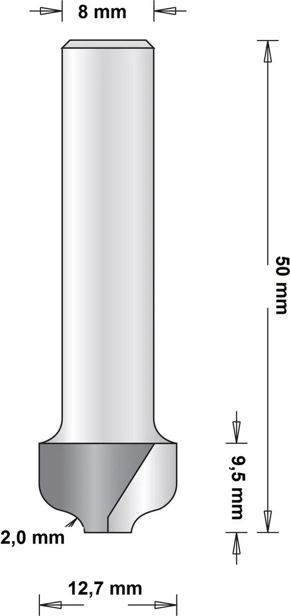 Hitachi 8 mm profielfrees 12.7 x 50 x 2mm