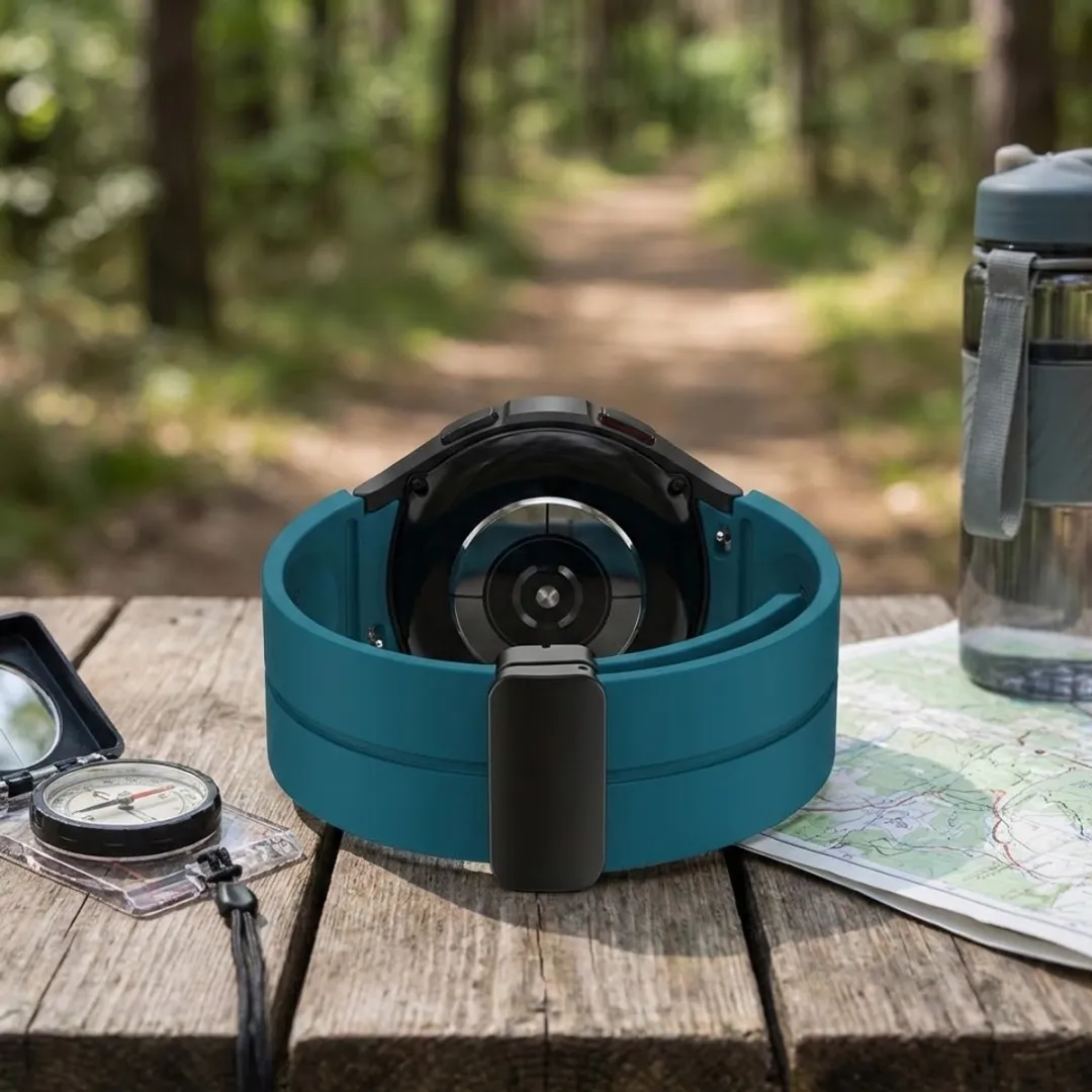 NUVEX Blauw Siliconen Horlogebandje 20mm - Samsung Galaxy Watch
