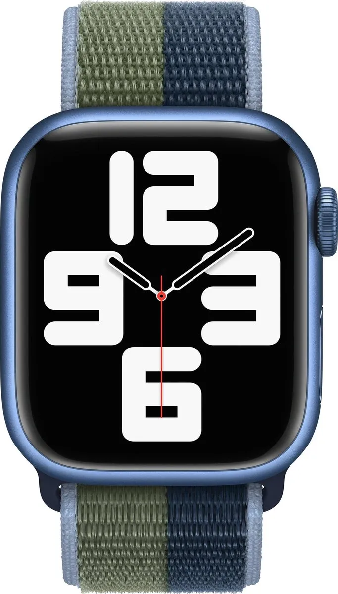 Apple Watch Geweven Sportband - 41mm - Abyss Blue/Moss Green