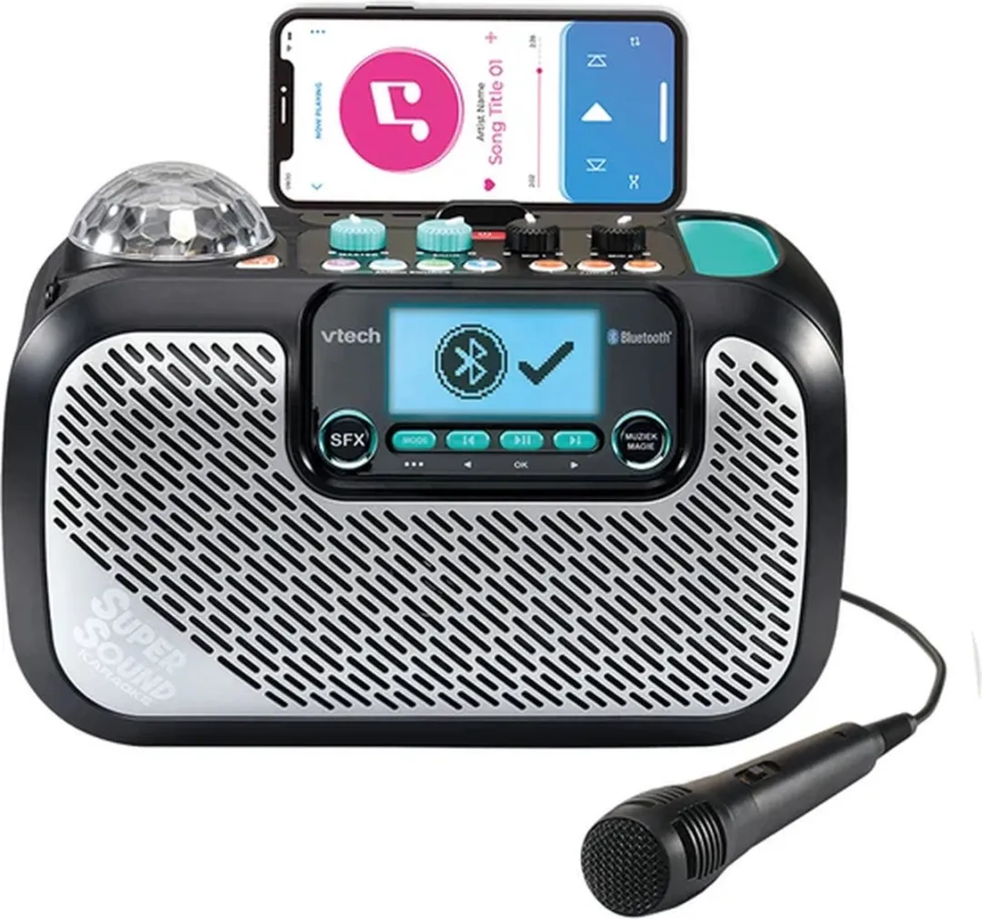 VTech KidiMusic Super Sound Karaoke - 1 Microfoon - Zwart