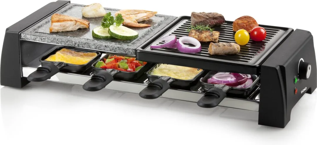 Domo DO9190G Raclette/Steengrill 8 Personen