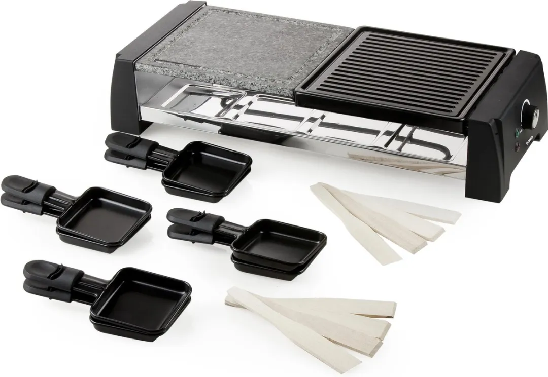 Domo DO9190G Raclette/Steengrill 8 Personen - 1200W - Zwart - afbeelding 6 van 6