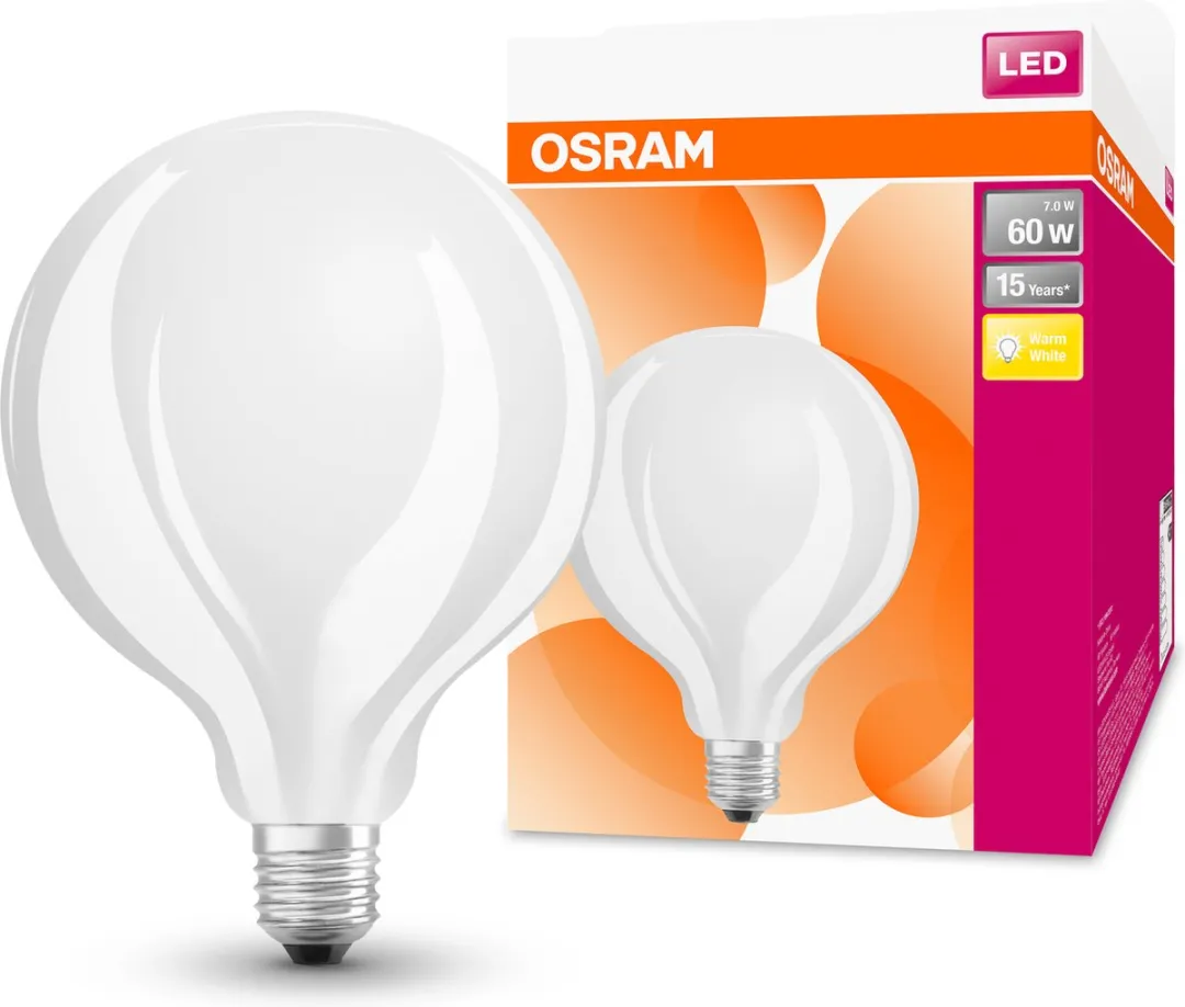 Osram LED-lamp E27 6.5W Warmwit - Mat - 2700K - afbeelding 3 van 6