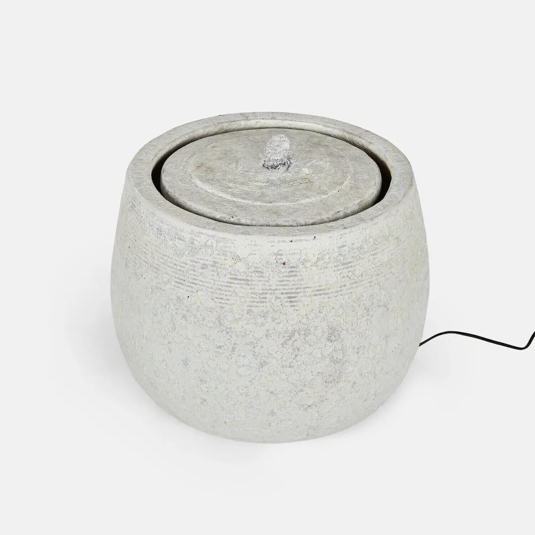 Loberon Seravia Fontein - Ø46cm - Crème - afbeelding 3 van 6