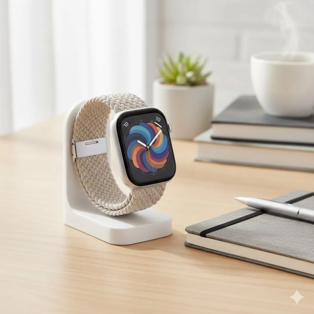 NUVEX Ivoorwit Horlogebandje Apple Watch 38-42mm - Elastisch