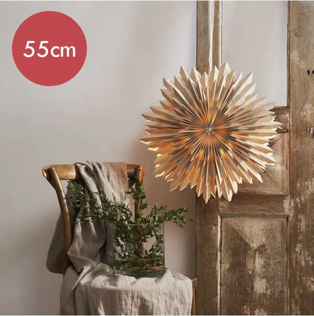 Beige papieren kerstster Ice