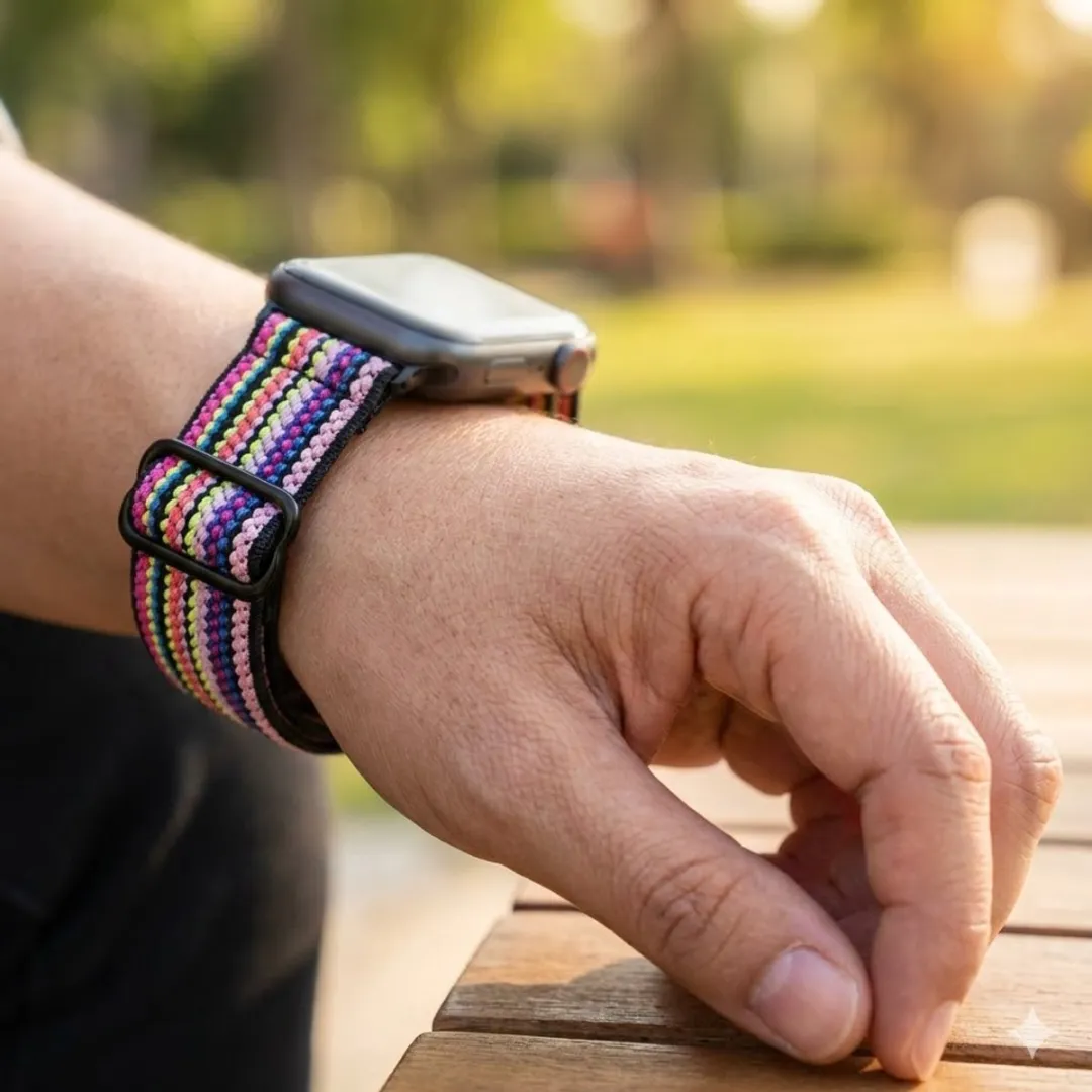 NUVEX Meerkleurig Woven Smartwatchband - Apple Watch 38-42mm - 4 Stuks - afbeelding 6 van 6