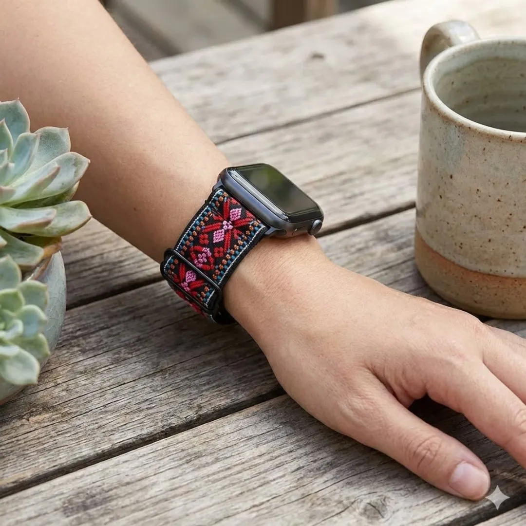 NUVEX Meerkleurig Woven Smartwatchband - Apple Watch 38-42mm - 4 Stuks