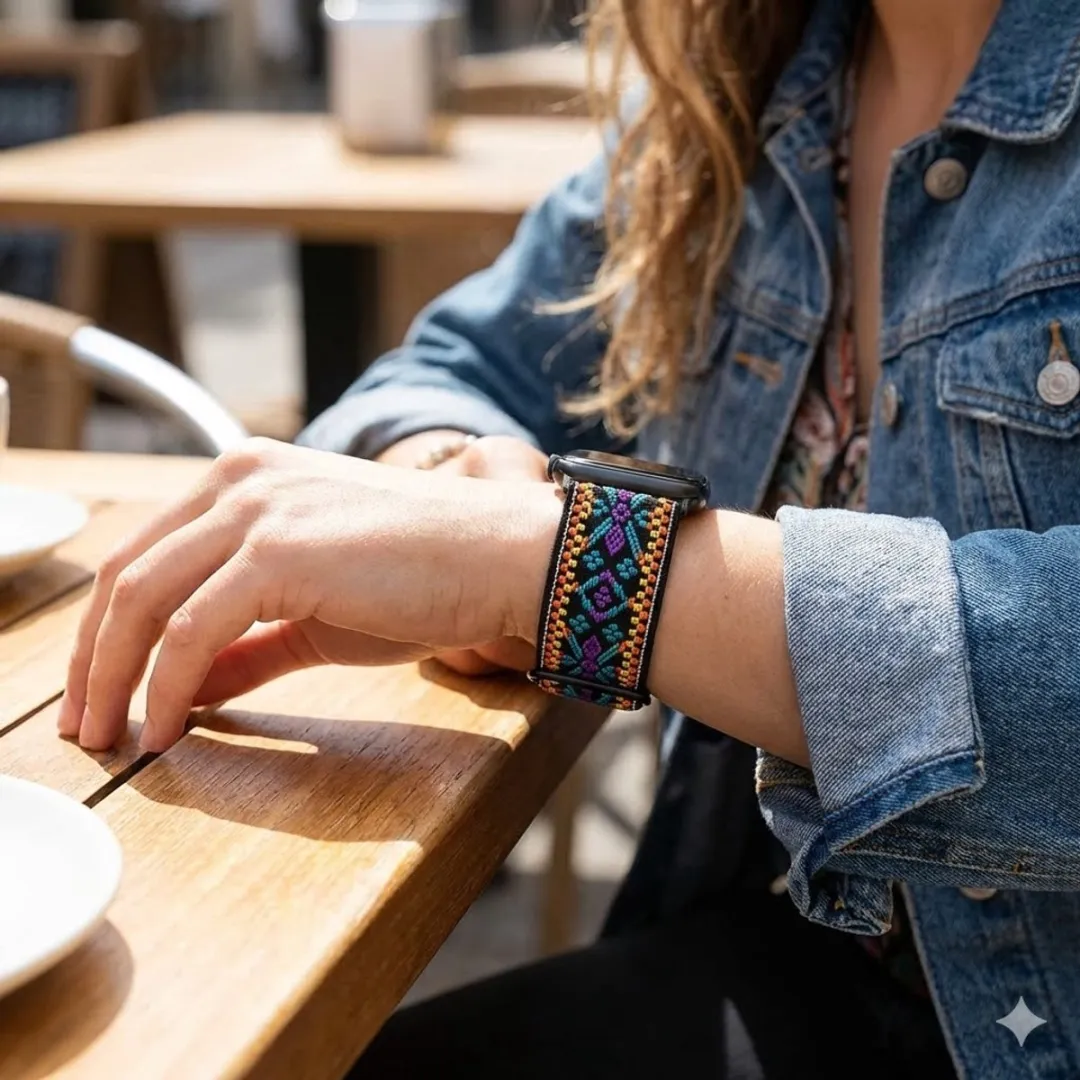NUVEX Meerkleurig Woven Smartwatchband - Apple Watch 38-42mm - 4 Stuks