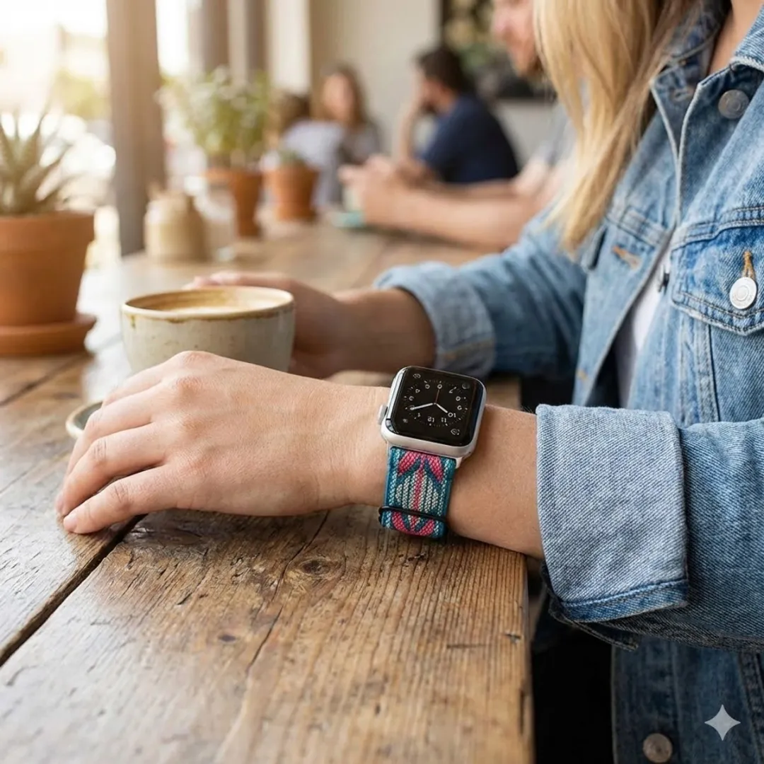NUVEX Meerkleurig Woven Smartwatchband - Apple Watch 38-42mm - 4 Stuks