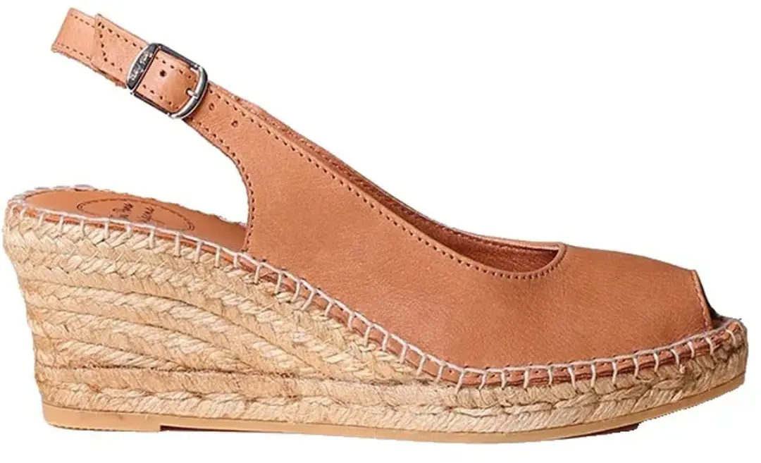 Espadrilles met open teen en sleehak