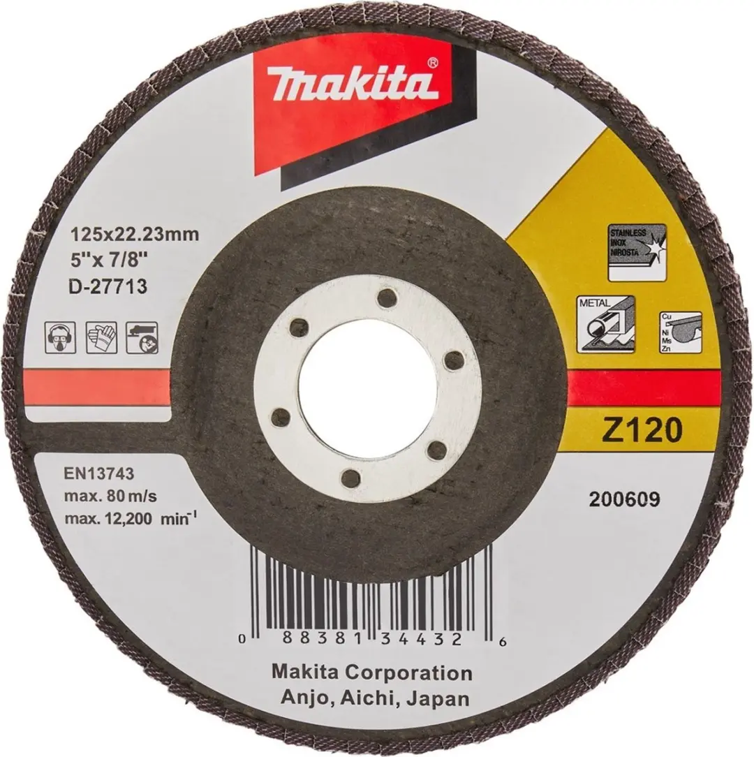 Makita Schuursch.125x22mm K120 Uni-FZ