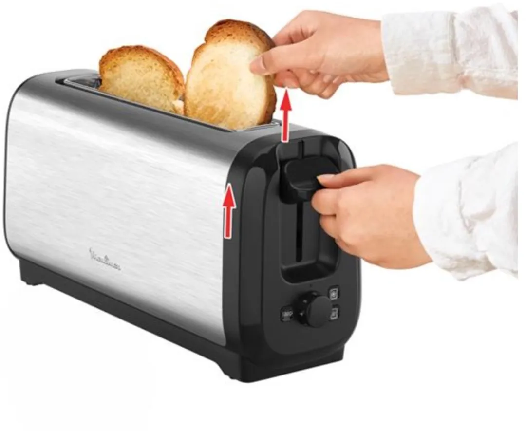 Moulinex LS5S0DE0 Broodrooster 2 Sneden 1430W - Zwart/Roestvrijstaal