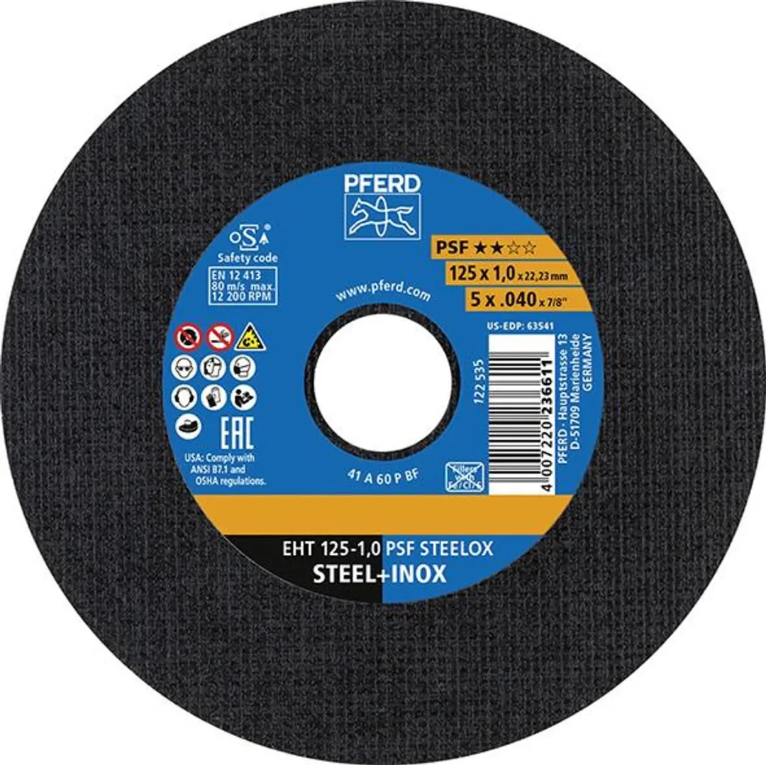 Pferd PSF Steelox 61730122 Doorslijpschijf 115mm - 25 stuks - afbeelding 4 van 4