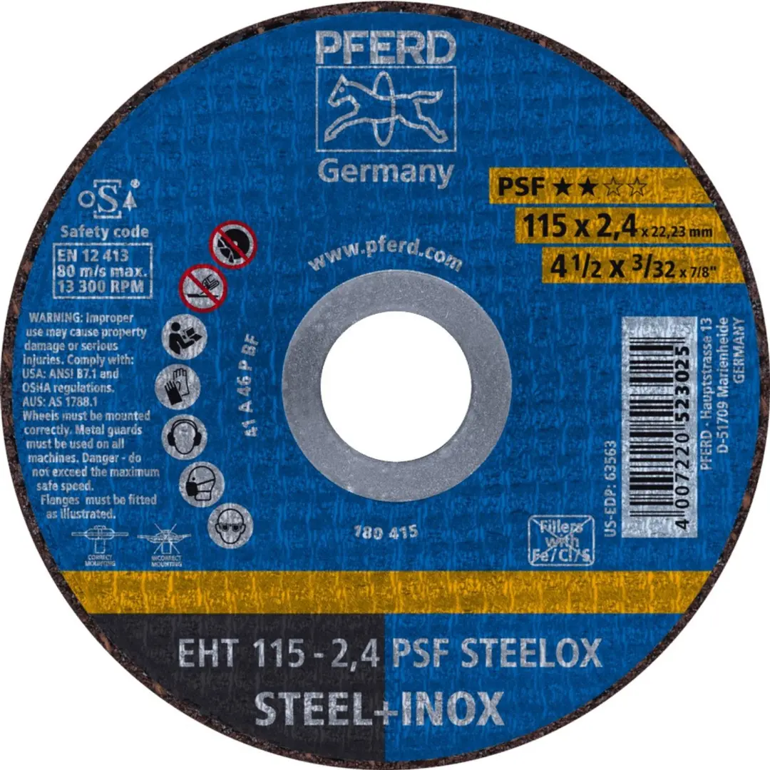Pferd PSF Steelox 61730122 Doorslijpschijf 115mm