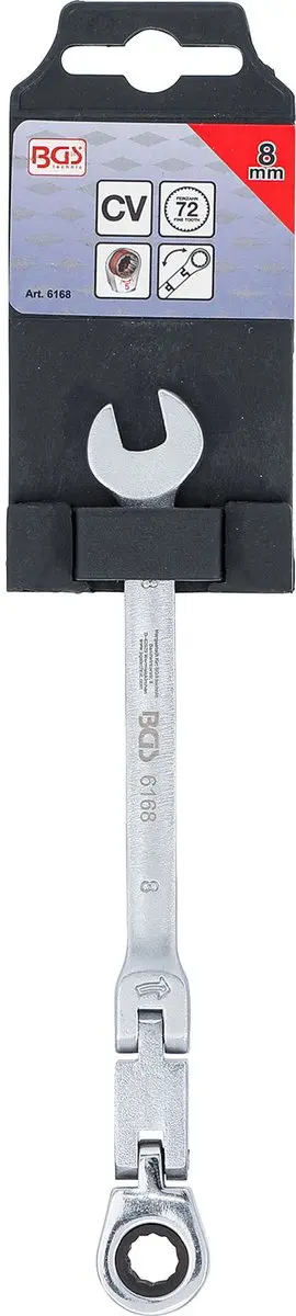 BGS technic Ratelring-steeksleutel buigbaar 8 mm - afbeelding 6 van 6