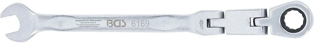BGS technic Dubbelscharnierende ratelring-steeksleutel 9 mm - afbeelding 5 van 6