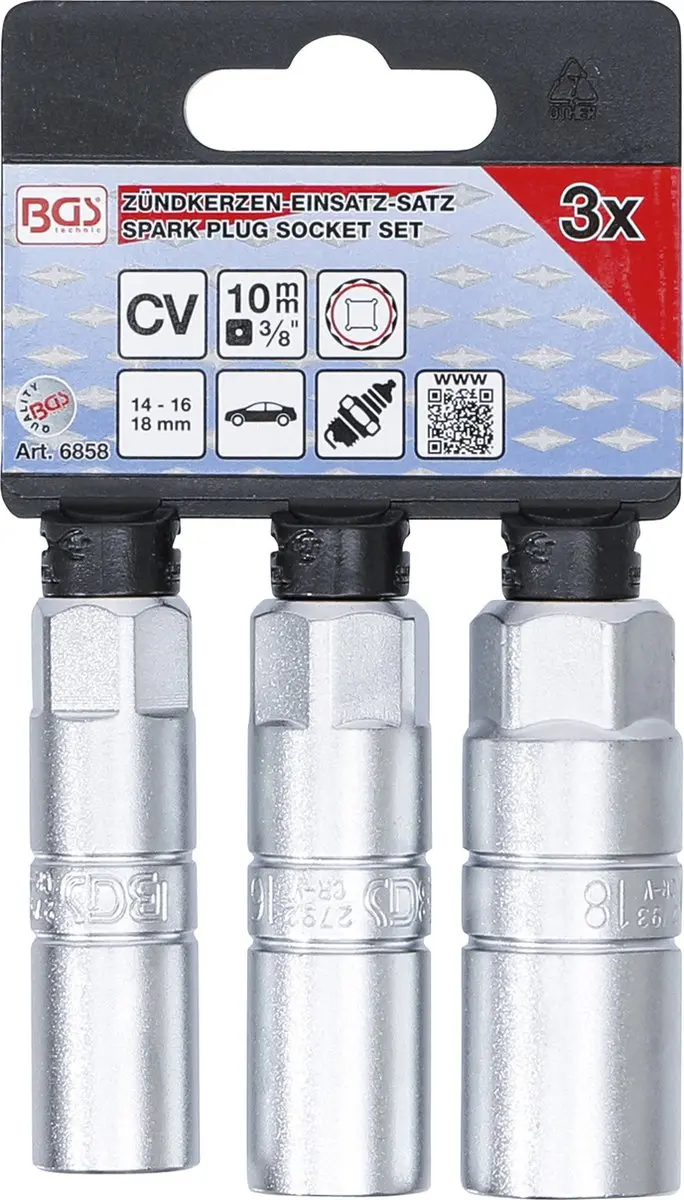BGS technic 6858 Bougiedoppenset 14-16-18mm 3/8 - afbeelding 5 van 6
