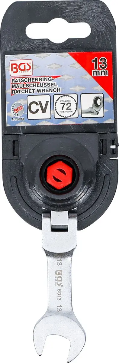 BGS Ratelringsleutel kort buigbaar 13 mm - 6913 - afbeelding 4 van 4