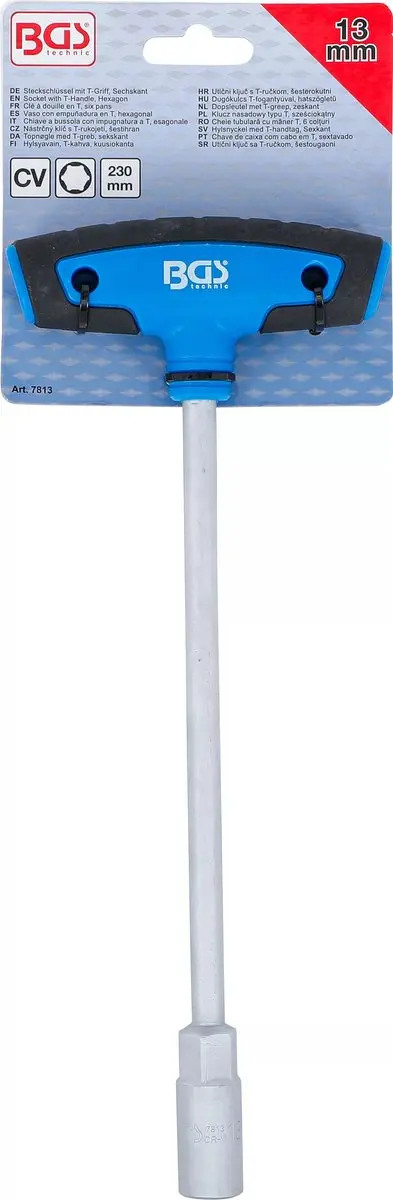 BGS technic 7813 Dopsleutel T-greep SW 13mm - afbeelding 4 van 6