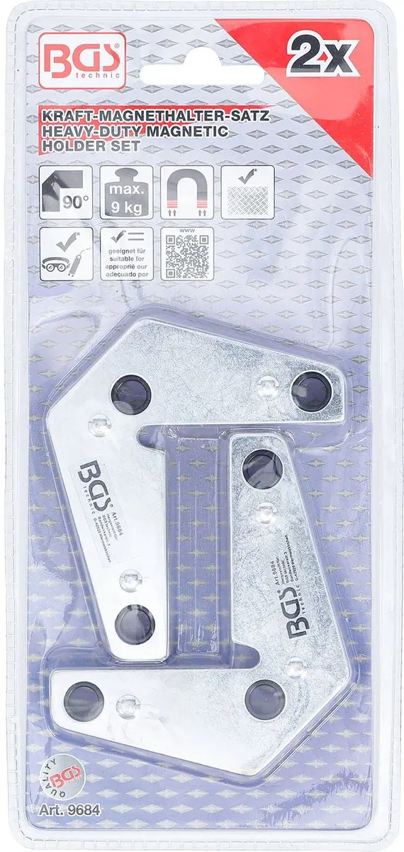 BGS technic 9684 Magnetische lasklemset L-vorm - 2 delig - afbeelding 2 van 4