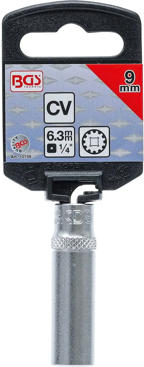 BGS technic Gear Lock Dopsleutel Dop - Diep 1/4" - 9 mm - afbeelding 2 van 4
