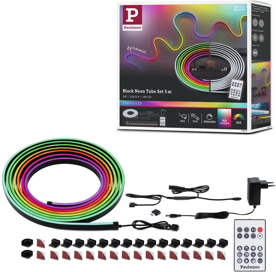 Paulmann EntertainLED LED-buis Black Neon 5m 12W RGB