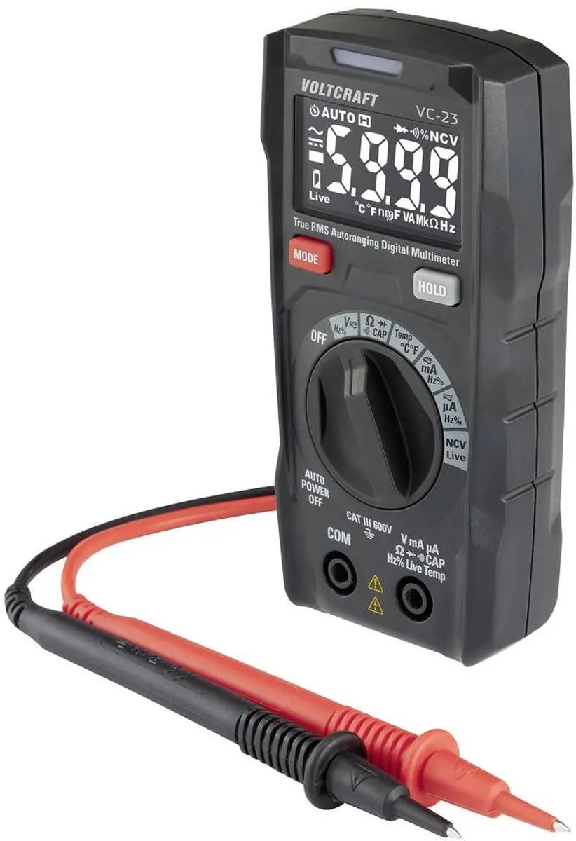 Voltcraft VC-23 VC-16971855 Multimeter - 6000 counts - afbeelding 4 van 4