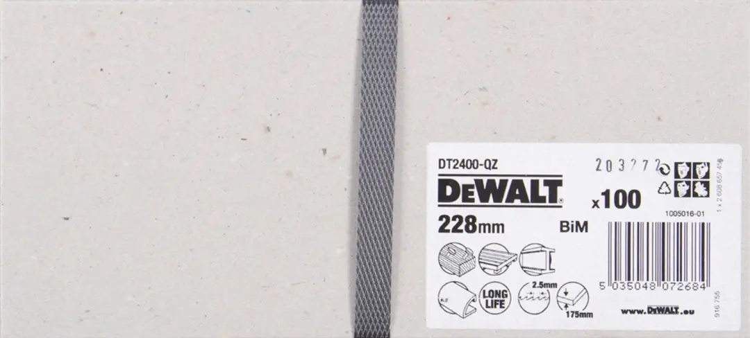 DeWalt Reciprozaagblad BIM DT2400-QZ - Hout/Pallet - 100st - afbeelding 2 van 3