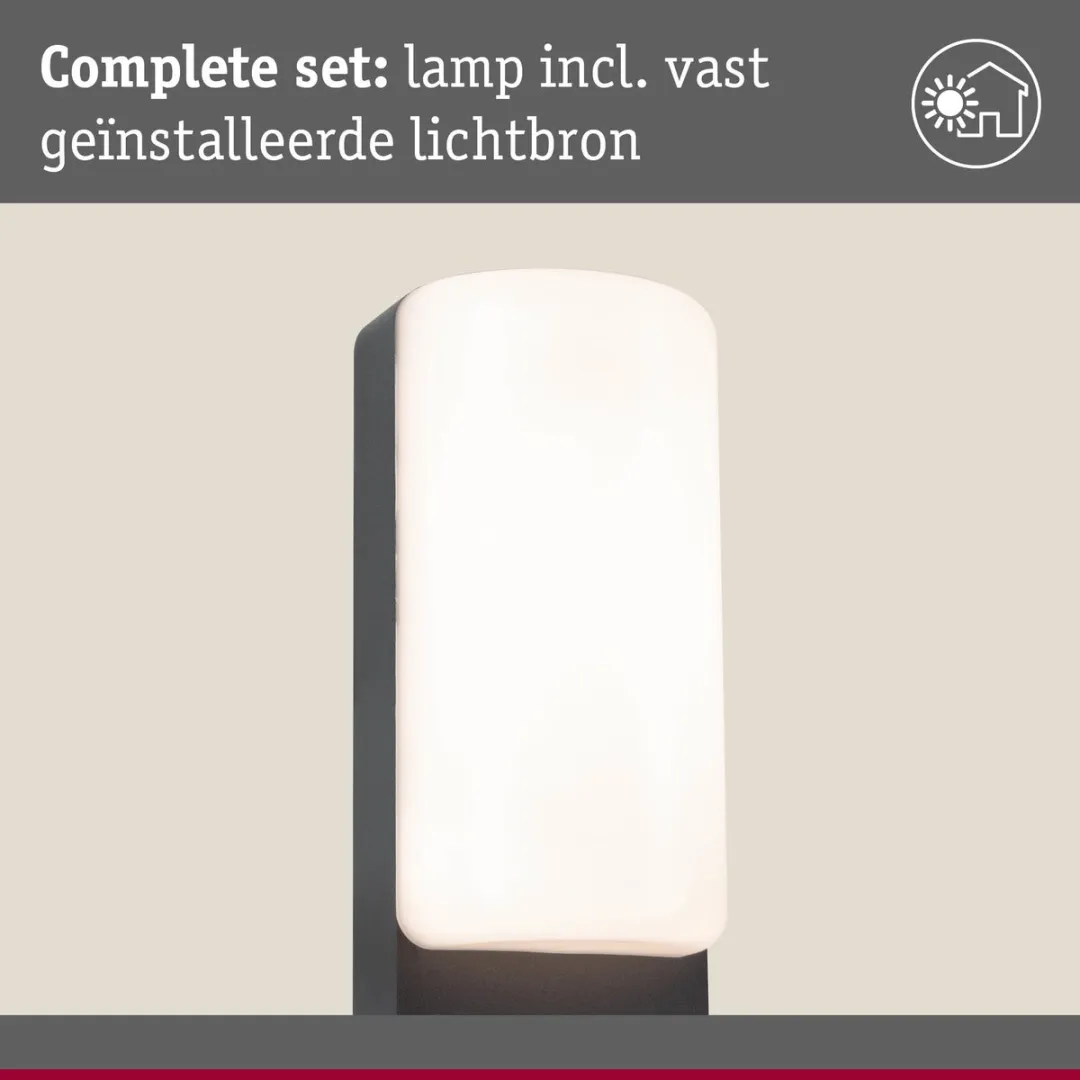 Paulmann LED Wandarmatuur Bonnie IP44 8,5W - Antraciet
